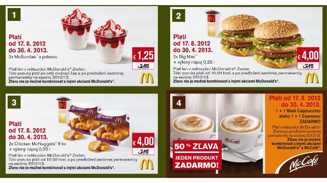 McD menu