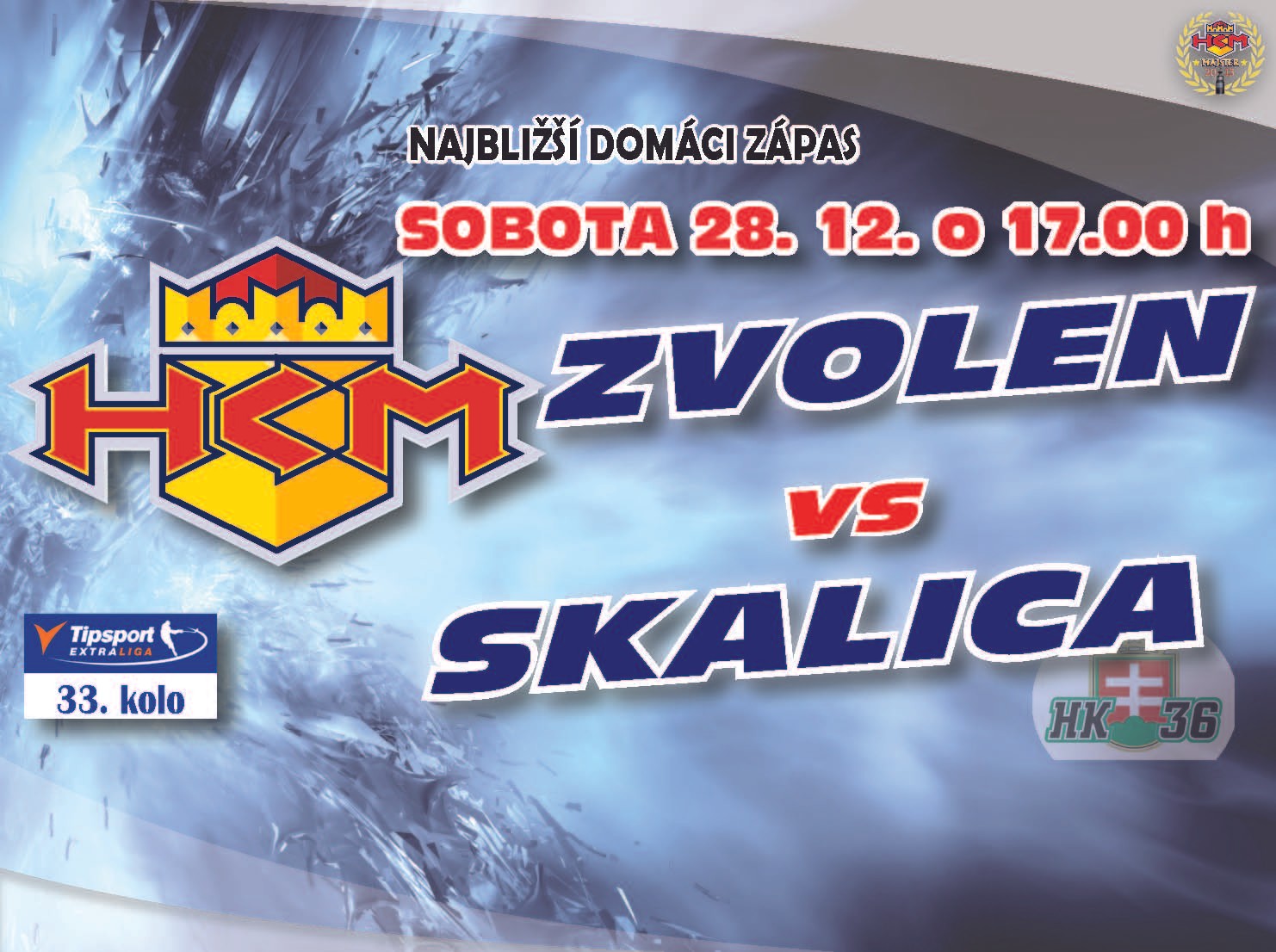 Zvolen - Skalica 33_kolo pozvánka